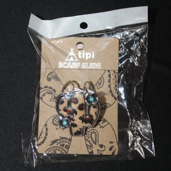 Tipi Scarf Slide Cactus w/Leopard Print and Flowers - Picture 6 of 7